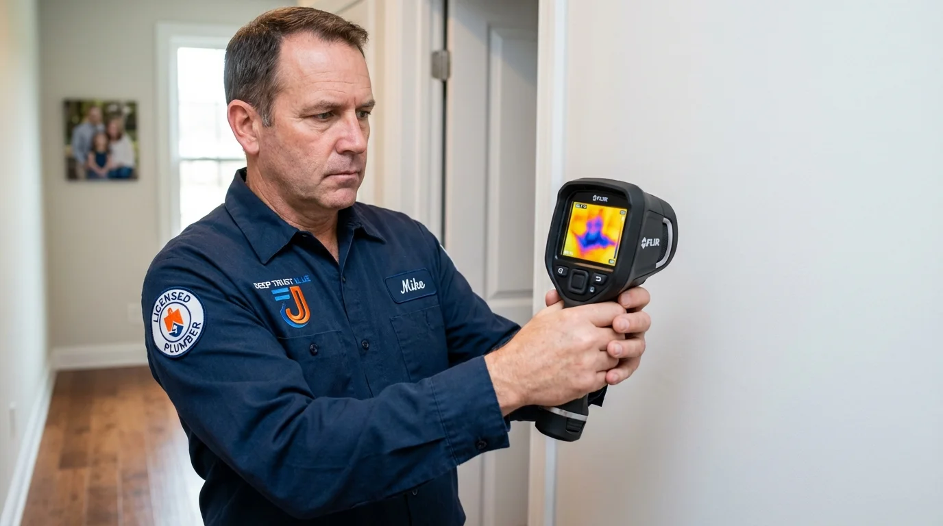 Thermal imaging leak detection by Johns Plumbing LLC in Essex Fells